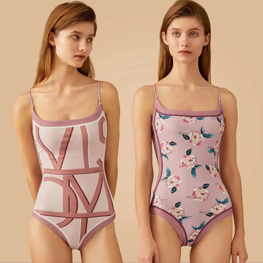 WW | Neue Kollektion Gedruckt Doppelseitig Tragbar Schwimmen Badeanzug Frauen Bandage Sexy Einteiler Badeanzug Strandbekleidung Schwimmbekleidung Frau