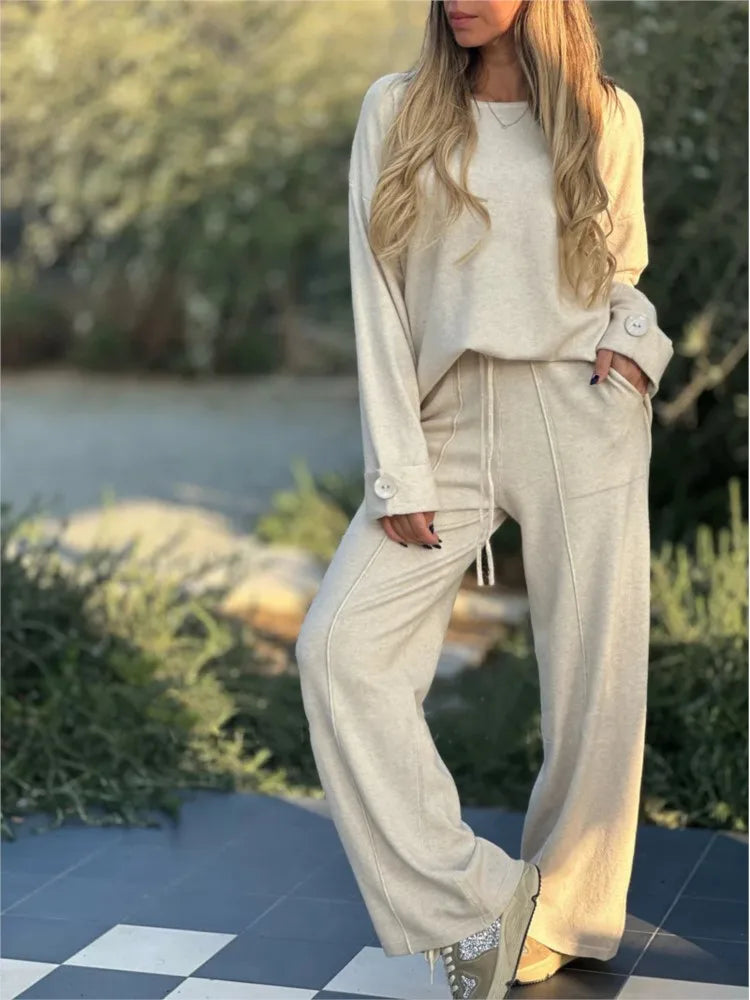 WW | Casual 2-piece T-shirt and pants set – Comfortable and stylish for everyday and leisure