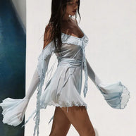 WW | Langärmliges Durchsichtiges Kleid