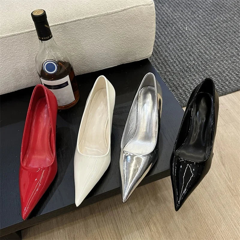 WW | Eilyken Design Spitzer Zehen Wedges Hohe Schuhe Frauen Pumps Silber Rot Schuhe Sexi Hochzeit Bankett Zapatos Mujer