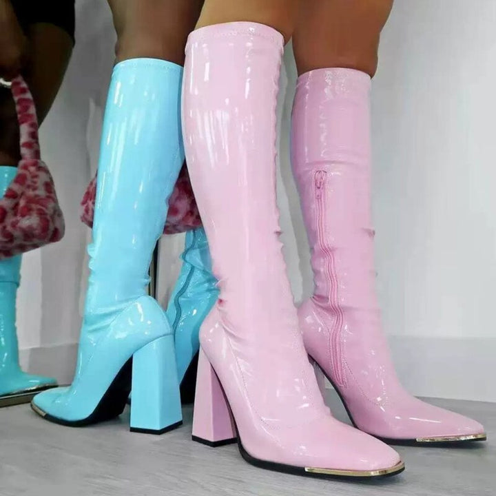W&W Mode | Bequeme Rutschfest Engel Stiefel mit Reissverschluss
