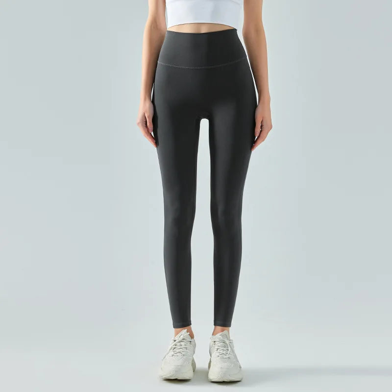 WW | Emily Sportswear Naked Hochtaillierte Tight Yoga Hosen Doppelseitig Gebürstet Pfirsich Po-Hebende Lauf Sport Fitness Leggings