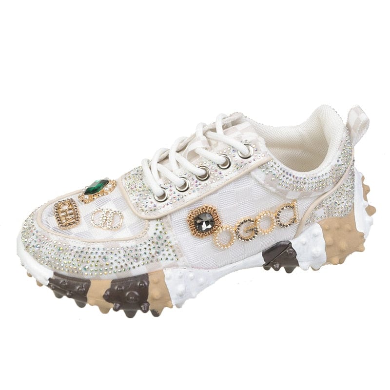 Damen Partyschuhe mit funkelnden Diamantdetails und gepolsterter Innensohle