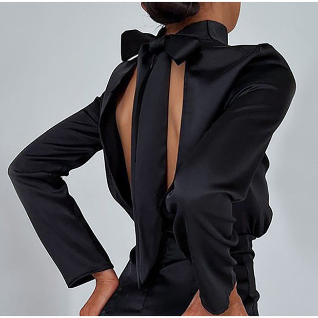 WW | Elegantes Rollkragenkleid mit Raffung