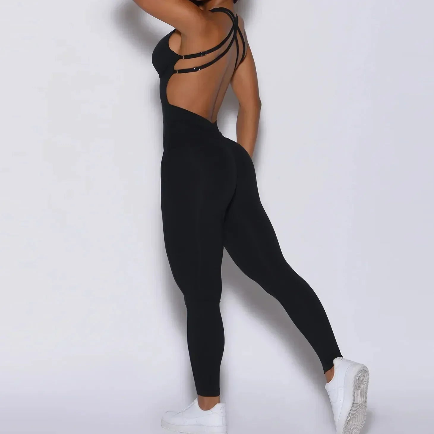 WW | Sportlicher Jumpsuit Frauen Sportbekleidung Push-Up Gym Set Frauen Fitness Overall Lycra Sport Outfit für Frauen Sportbekleidung Yoga Kleidung Pink