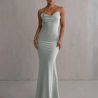 WW | Satin Kleid mit Blumen
