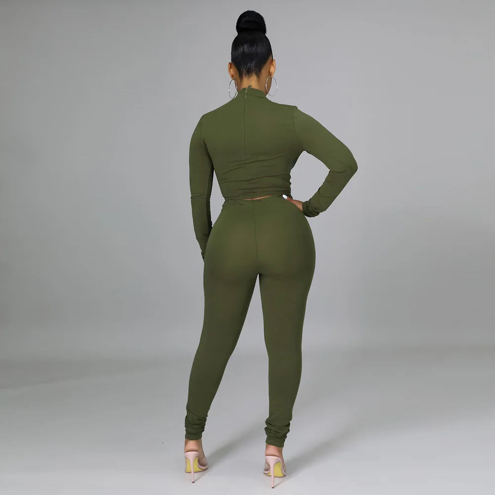 WW | Zweiteiliges Set mit Kurzem Kunstleder-Korsett und High-Waist-Hose