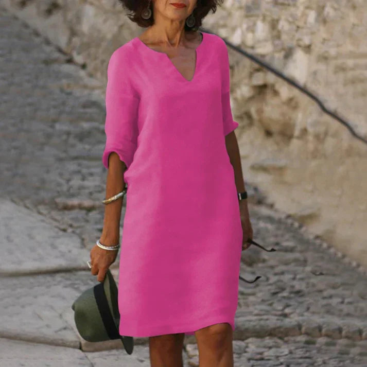 W&W Mode | Elegantes Sommerkleid mit V-Ausschnitt