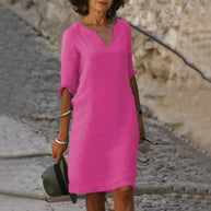 WW | Elegantes Sommerkleid mit V-Ausschnitt