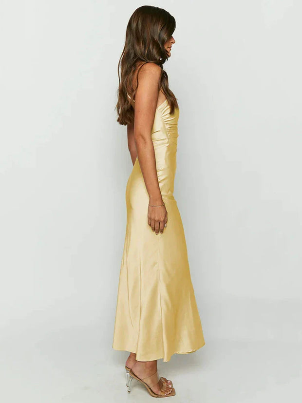 WW | Elegantes Maxikleid ohne Rücken für einen raffinierten Look