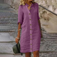 WW | Bewegliches Midi Hemdkleid