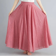 WW | Mode Baumwolle Leinen Kleidung Frauen Röcke Maxi Y2K Elegant Strand Saia Ropa Mujer Lässiges Kleid Boho Lange Röcke Faldas Harajuku