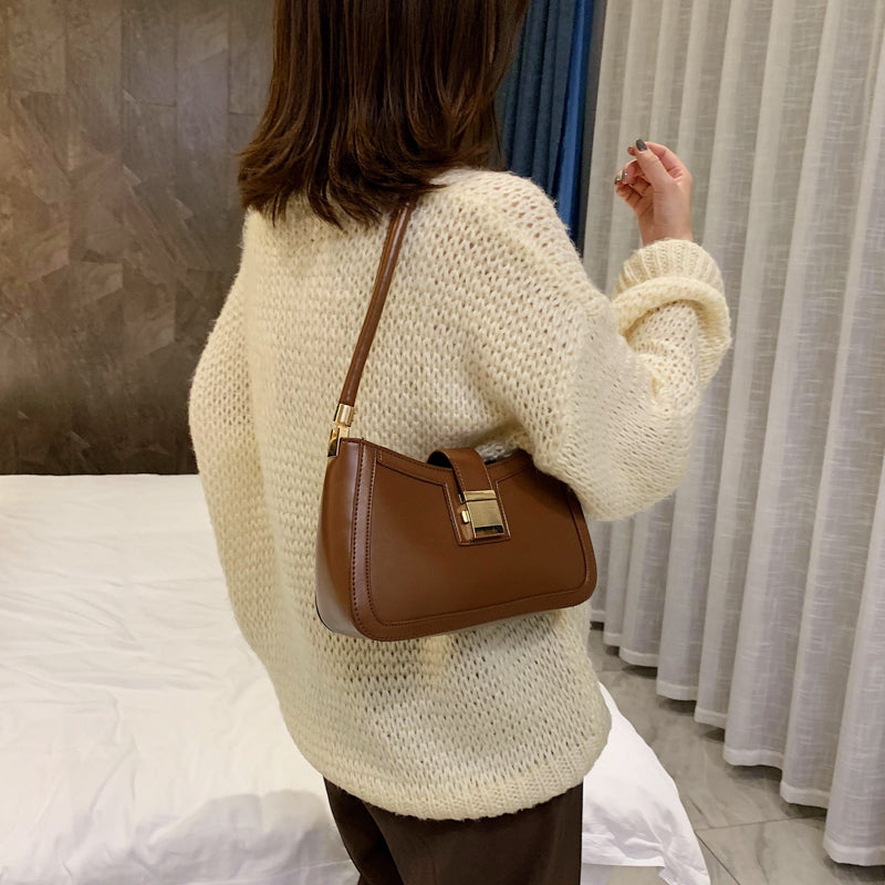 WW Stilvolle Linke Schultertasche | Damen Designer Handtasche mit Reißverschluss