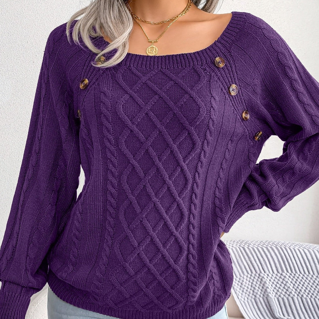 WW - Stilvolle Gestrickte Pullover Für Damen