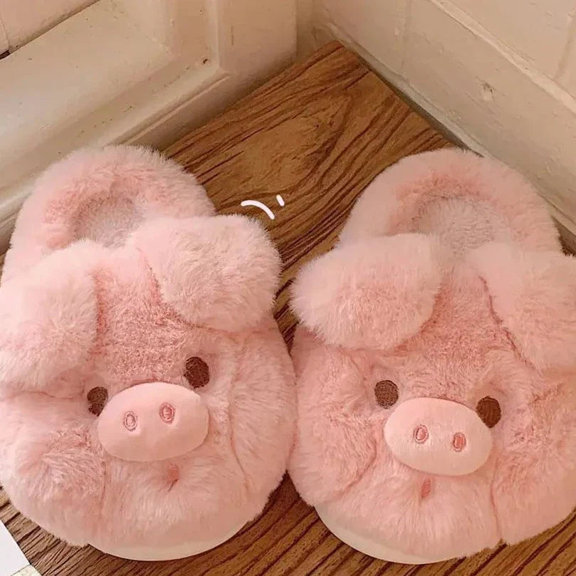 WW | Flauschige Schwein Hausschuhe
