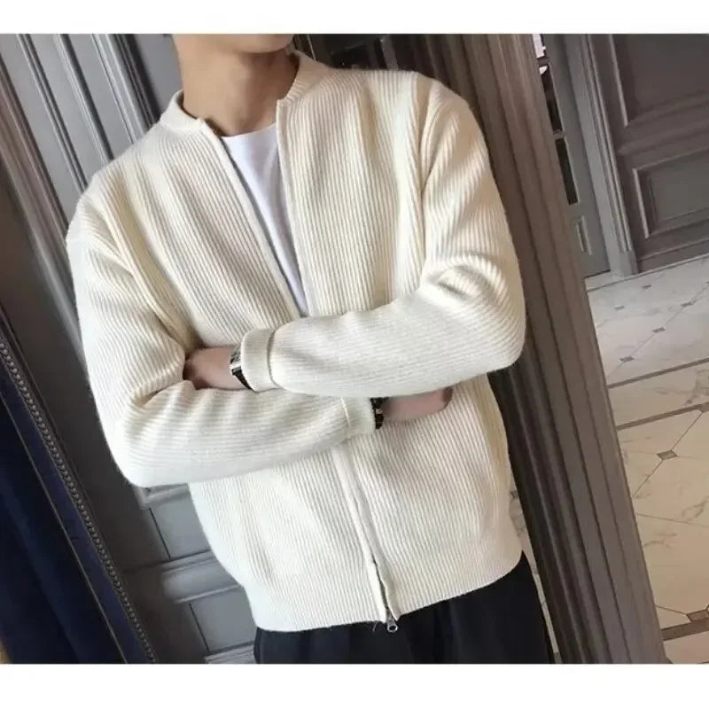 WW | Einfarbige Strickjacke Für Herren