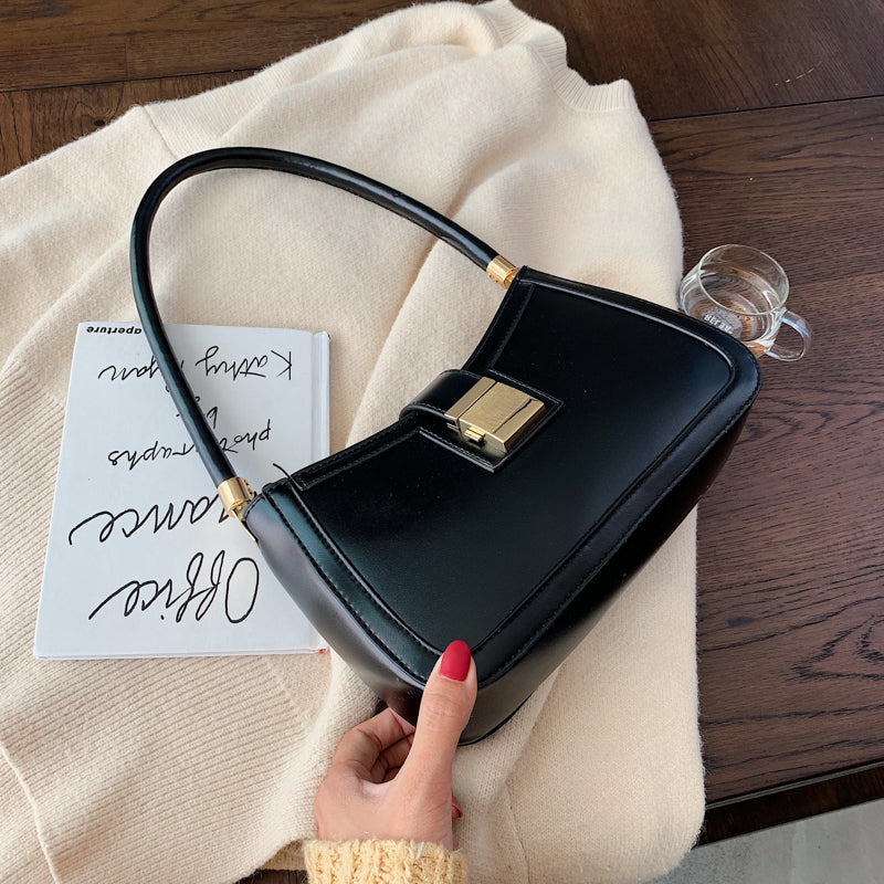 W&W Mode Stilvolle Linke Schultertasche | Damen Designer Handtasche mit Reißverschluss
