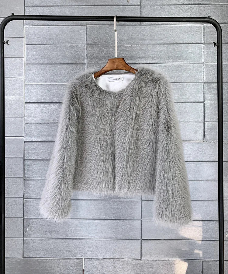 Plüschjacke aus Flausch