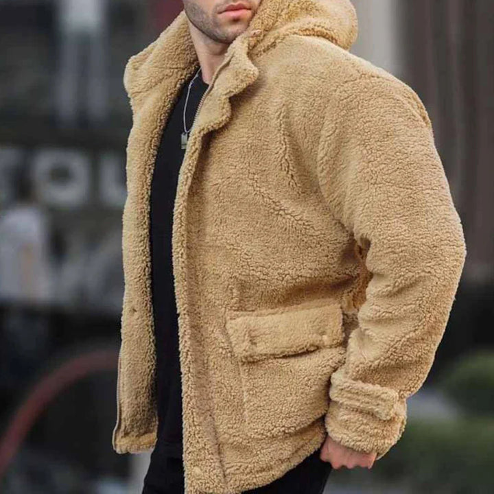 W&W Mode | Bequeme Teddyfell-Kapuzenjacke Für Männer