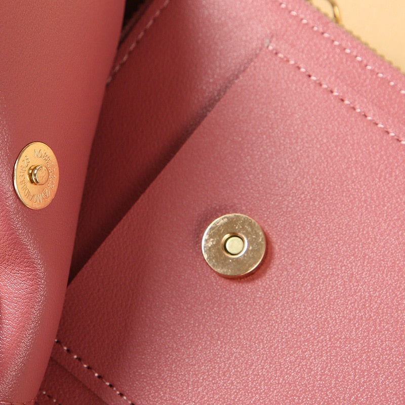 WW Leder Smartphone Clutch | Damen Handtasche mit Touchscreen-Fenster
