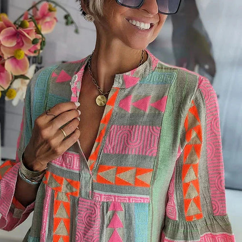 WW | Boho Chic Locker Sitzendes Kleid