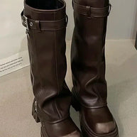 – Kniehohe Lederstiefel