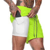 WW | Herren 2 in 1 Laufshorts Schnelltrocknend Für Sport Und Training Selfico