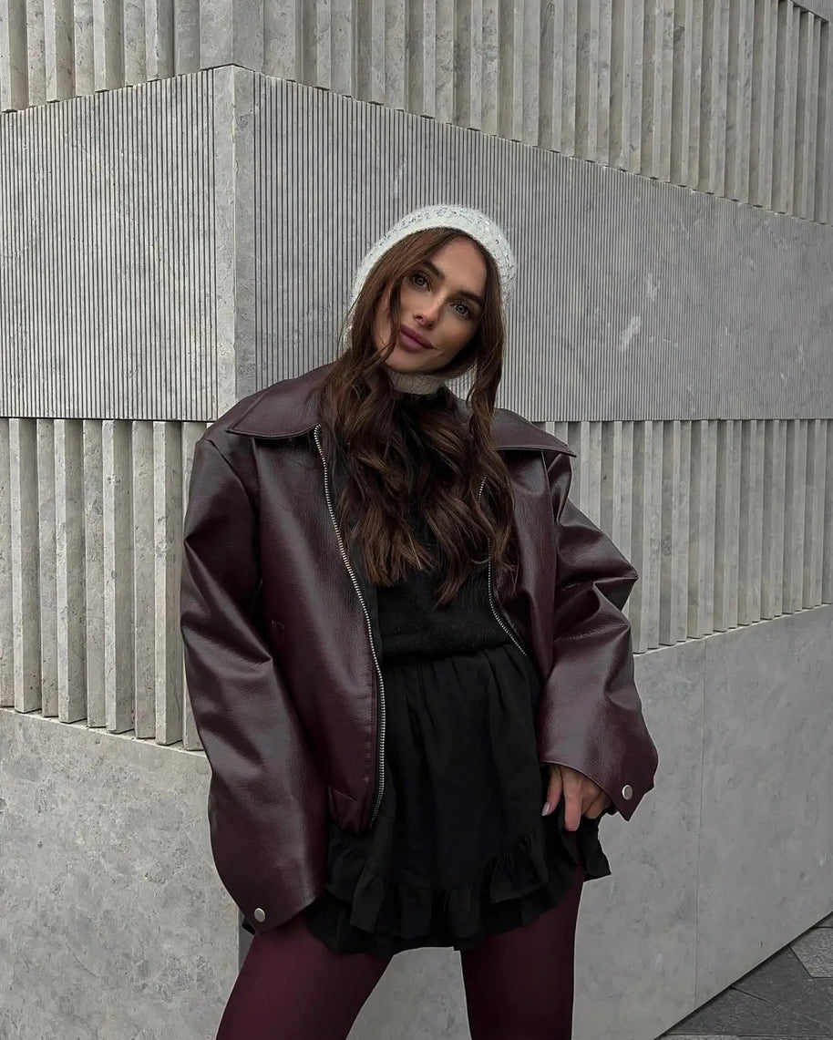 WW | Kurze Lederjacke Damen