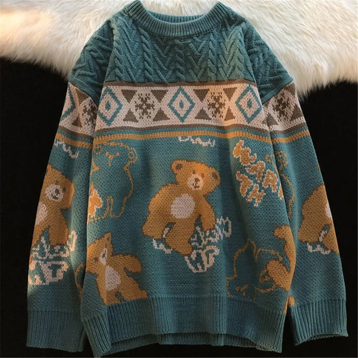 W&W Mode - Hässlicher Weihnachtspulli - Niedlicher Bärenpullover für Paare