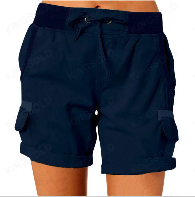 WW | Damen Cargo Shorts Aus Baumwolle Und Leinen