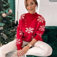 WW - Hässlicher Weihnachtspulli - Glitzernde Schneeflocken-Optik mit festlichem Flair