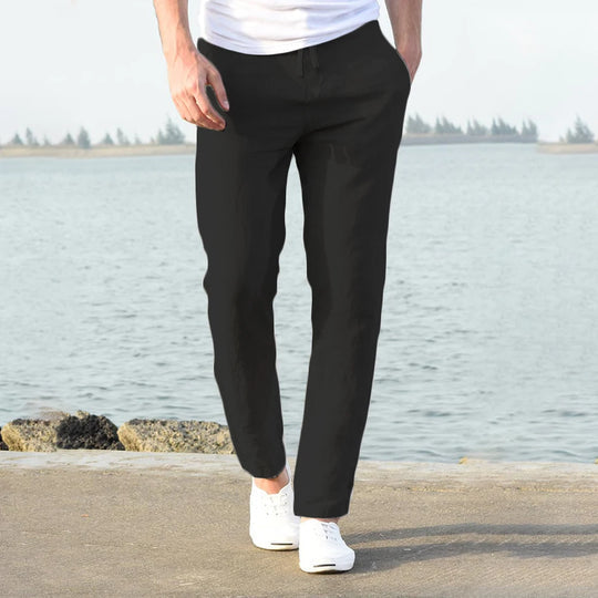 W&W Mode | Luxus Baumwolle Leinen Herren Hose