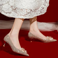 WW | Goldener Kompass-Pump-Schuhe