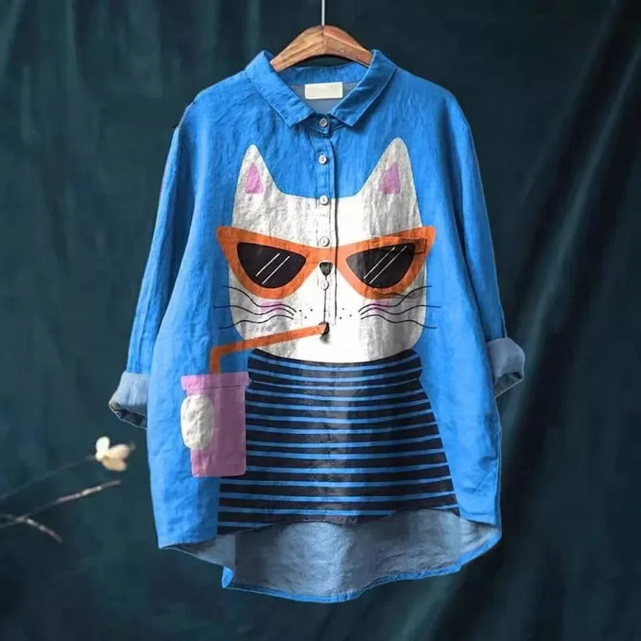 WW | Katzenkunst Auf Weißem T-Shirt