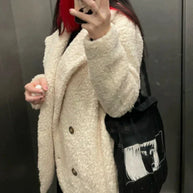 Lässige warme Strickjacke für Damen - Elegante Uni-Farbe