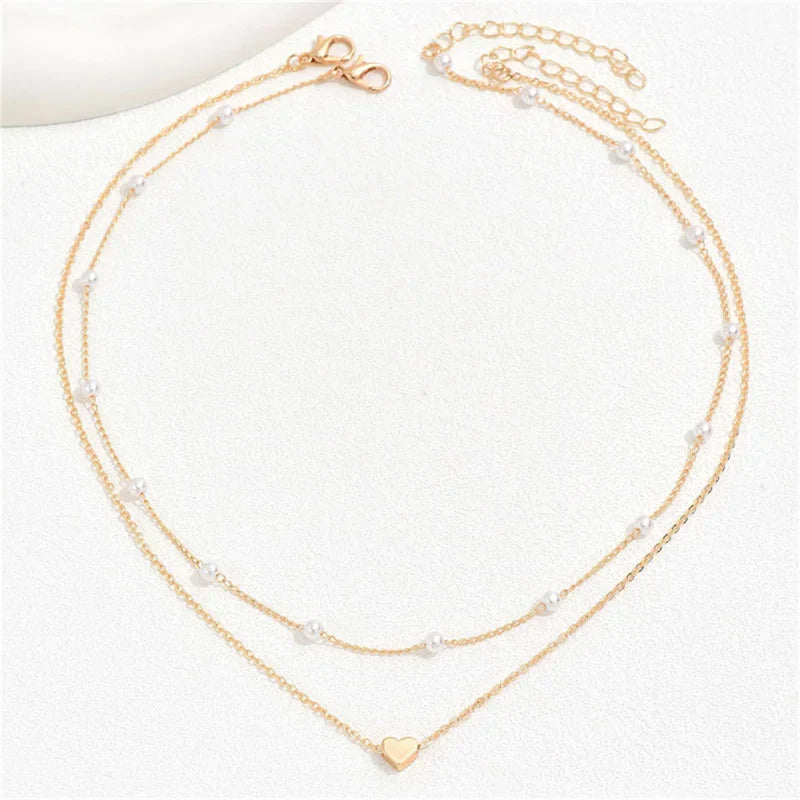 WW | Perlen Choker Herz Halskette Für Frauen