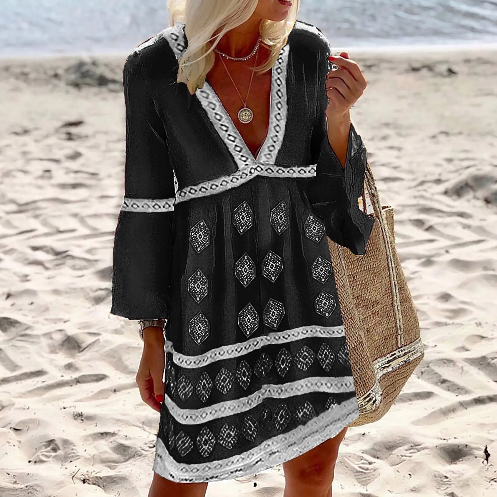 WW | Sommerkleid Mit Fledermausärmeln