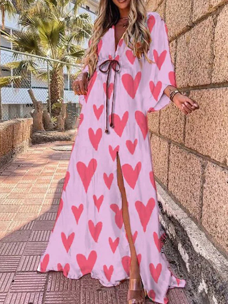 W&W Mode | Elegantes Kleid Mit Druck Für Den Strand
