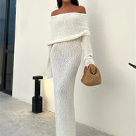 WW | Off-shoulder Maxi-Kleid für Damen