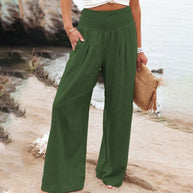 WW | Lässige weite Leinenhose für Frauen