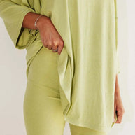 WW | Damen Lounge Satz Mit Oversize T-shirt Und Biker Shorts