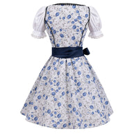 WW | Kurzärmelig Spitze Oktoberfest Kleid mit Schürze