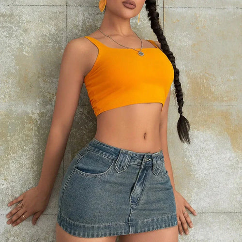 WW | Niedrige Taille Denim Mini Mikro Rock