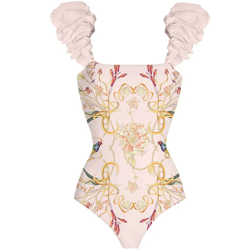 WW | Gedruckt Trend Einteiler Badebekleidung Luxus Tankini Set Damen Strandbekleidung Push Ups Träger Sommer
