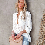 WW | Weiße Bluse mit Muster