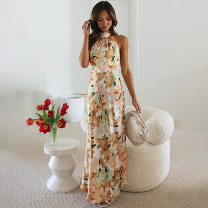 W&W Mode - Satin-Kleid mit Blumenmuster