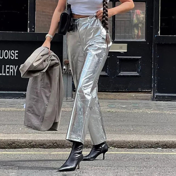 WW - Silberne Metallic-Hose