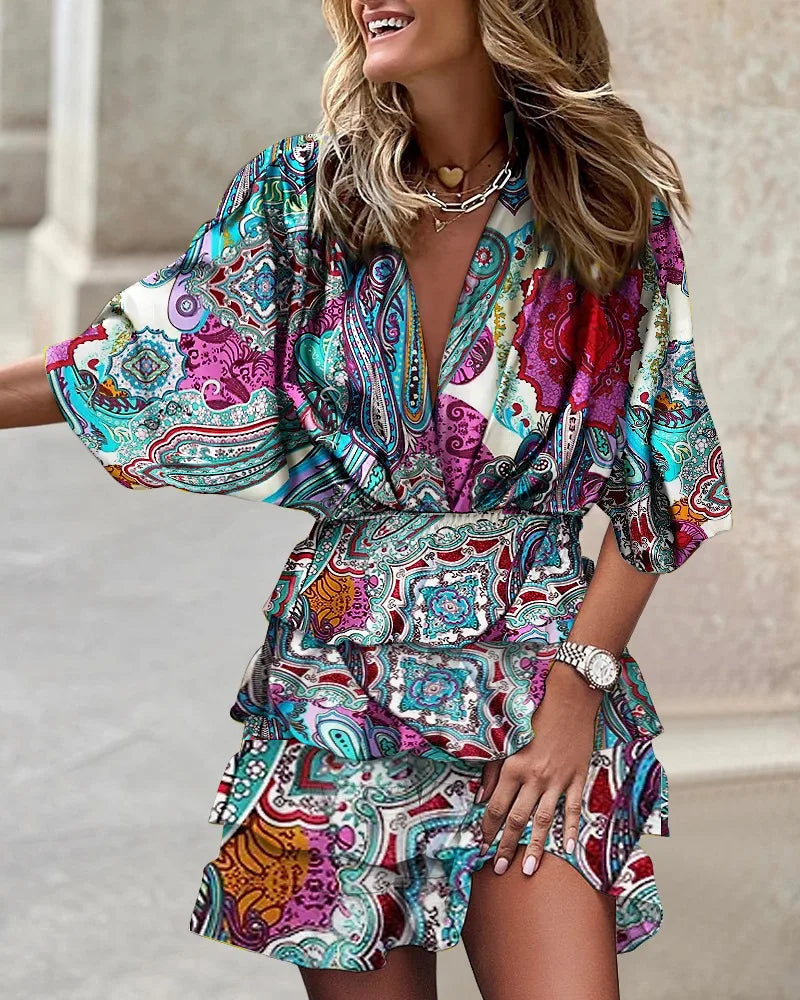 W&W - Stylisches bedrucktes Minikleid
