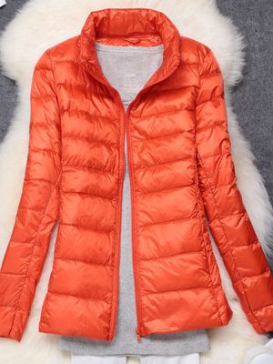 WW - Damen Ultraleichte Winddichte Daunenjacke