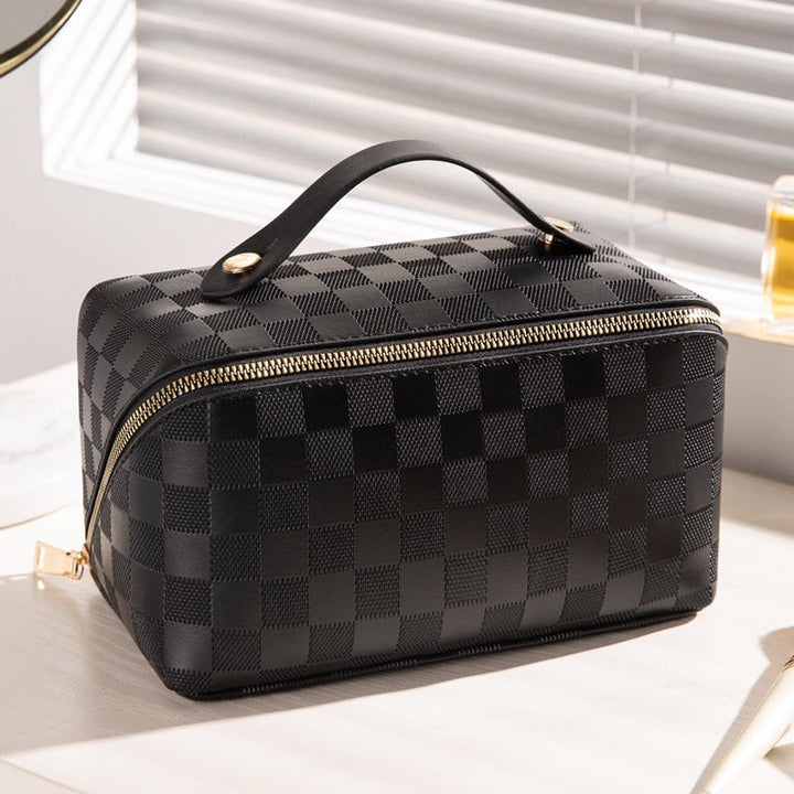 W&W Mode | Luxuriöse karierte Kosmetiktasche